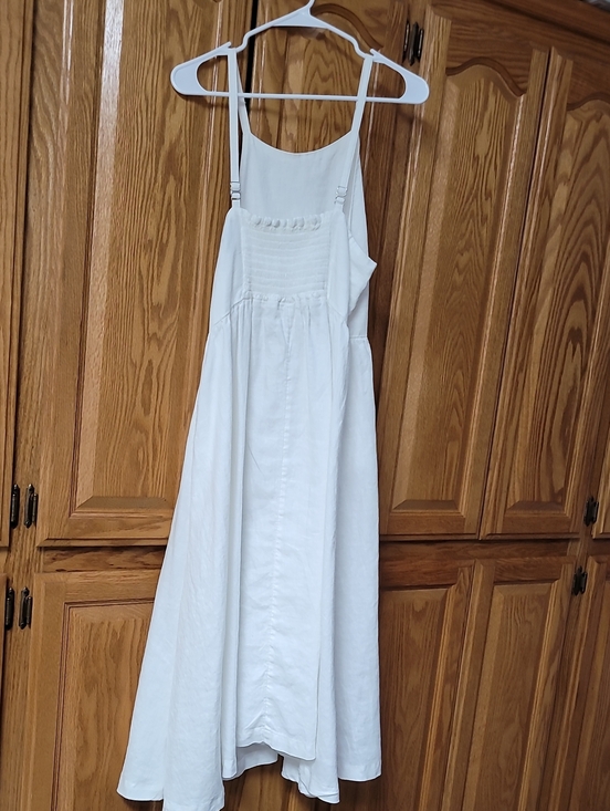 Lands' End Dresses & Skirts - Lands' End 100% Linen White Sleeveless Maxi Dress